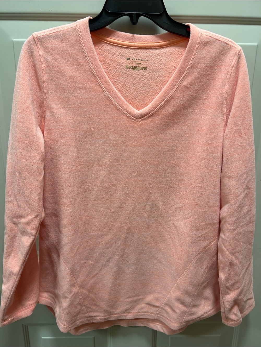 tek gear Peach V-Neck Long Sleeve Sweatshirt